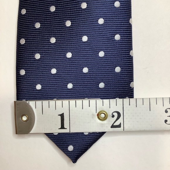2/$30 TOMMY HILFIGER Navy/White Polka Dot Tie - Picture 10 of 11